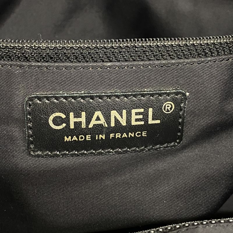 Chanel Tote Bag New Travel Nylon Black Gold Hardware Women's