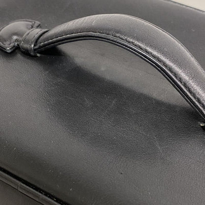 Chanel Vanity Bag Bicolore Leather Black Gold Hardware Women's