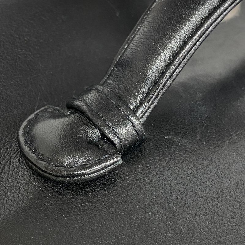 Chanel Vanity Bag Bicolore Leather Black Gold Hardware Women's