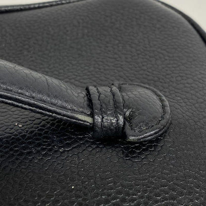 Chanel Vanity Bag Caviar Skin Black Gold Hardware Women's
