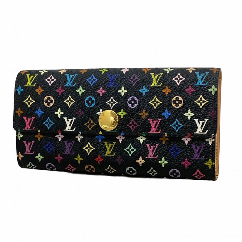 Louis Vuitton Long Wallet Monogram Multicolor Pochette Portomone Cles M60005