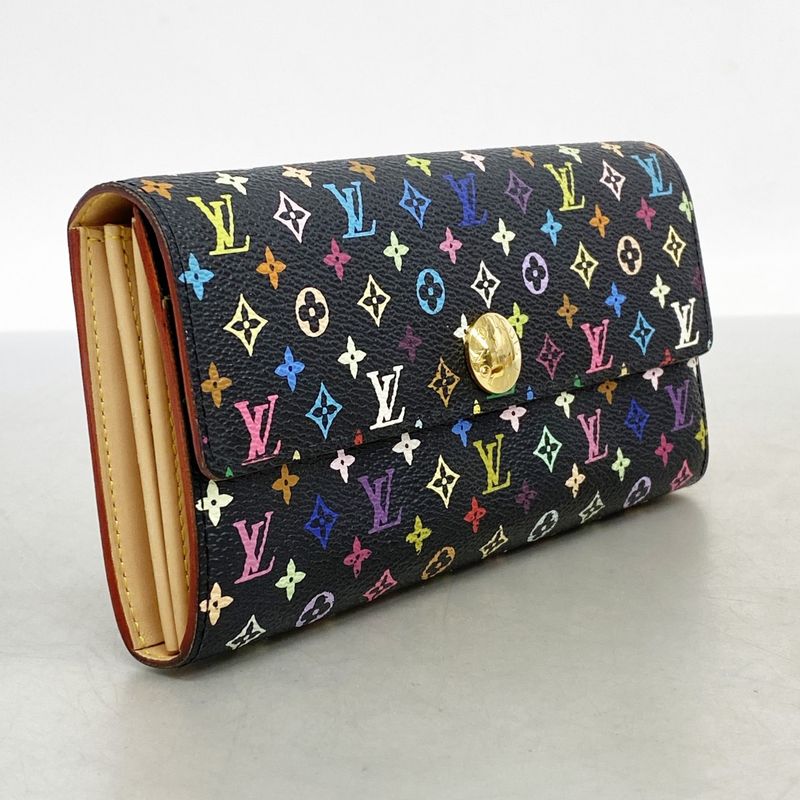 Louis Vuitton Long Wallet Monogram Multicolor Pochette Portomone Cles M60005