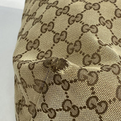 Gucci Tote Bag GG Canvas Sherry Line 139260 Canvas Beige Gold Hardware Women's
