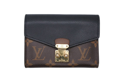 Louis Vuitton Portefeuille Pallas Compact Trifold Wallet Monogram Canvas Brown