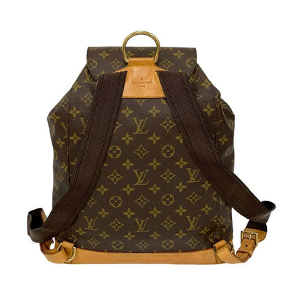 Louis Vuitton Vintage Montsouris Monogram Leather Drawstring Rucksack Sac