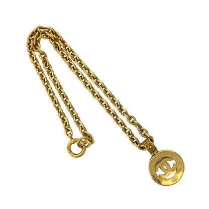 Chanel Vintage Coco Motif GP Chain Necklace Pendant Accessory 94A