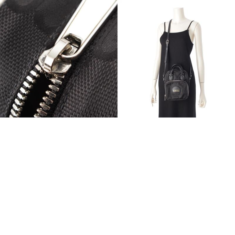 Gucci GG Nylon Leather Off The Grid 2WAY Shoulder Bag 625850 Black