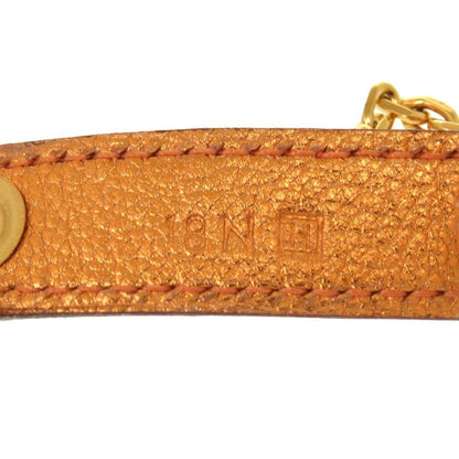 Hermes Glove Holder Leather Orange Gold Hardware H Stamp Bag Charm 0966