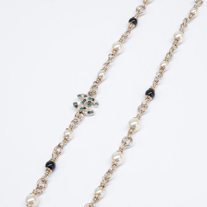 Same As Chanel G26C Rhinestone Coco Mark Pearl Bambi