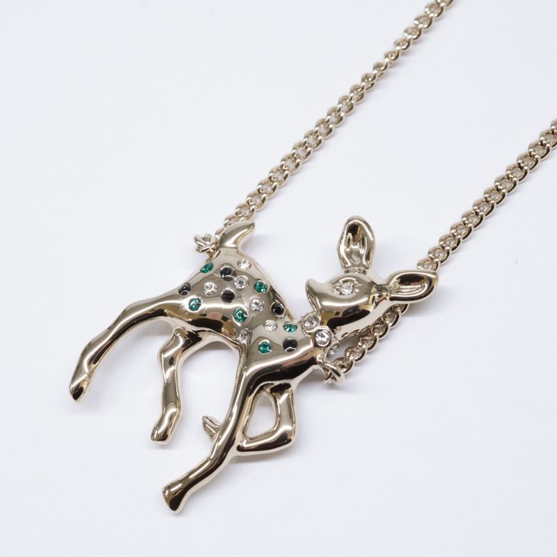 Same As Chanel G26C Rhinestone Coco Mark Pearl Bambi