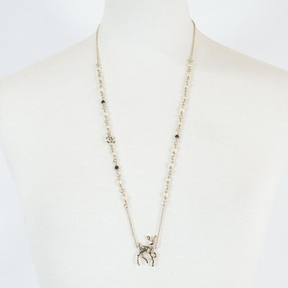 Same As Chanel G26C Rhinestone Coco Mark Pearl Bambi