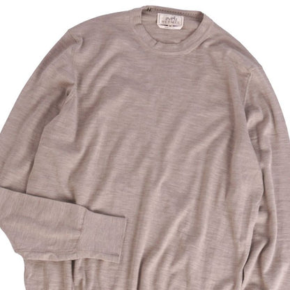 Hermes Knit Sweater Long Sleeve Wool Men's