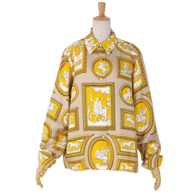 Hermes Shirt Blouse Long Sleeve Vintage