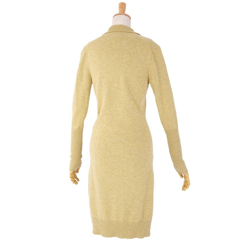 Hermes Dress Gaultier Period Knit Long Sleeve Cashmere