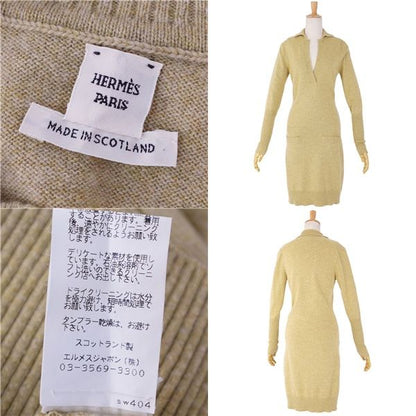 Hermes Dress Gaultier Period Knit Long Sleeve Cashmere