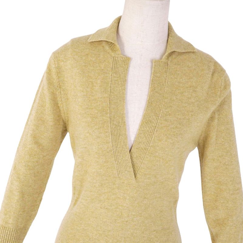 Hermes Dress Gaultier Period Knit Long Sleeve Cashmere