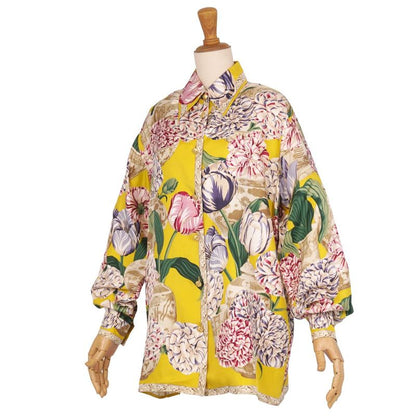 Gucci Shirt Tom Ford Period Blouse All Over Pattern Silk Top