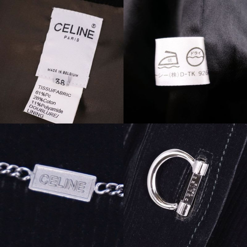 Celine Coat Long Zip Up Vintage