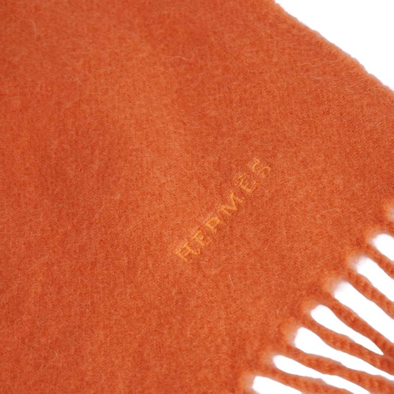 Hermes Muffler Shawl Fringe Cashmere 1 Scarf