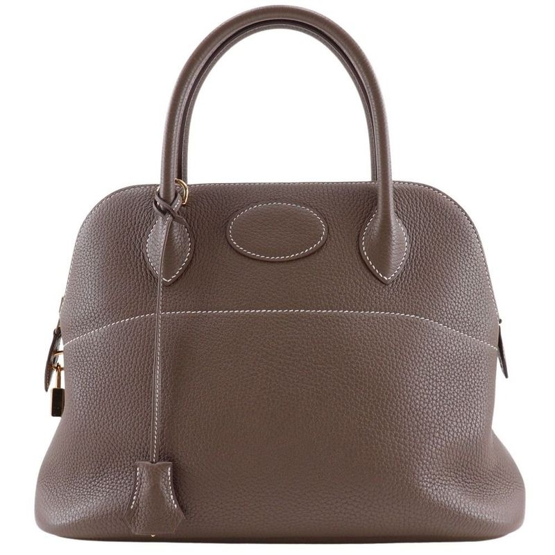 Hermes Bolide 31 2WAY Shoulder Taurillon Clemence Etoupe Gold Hardware D