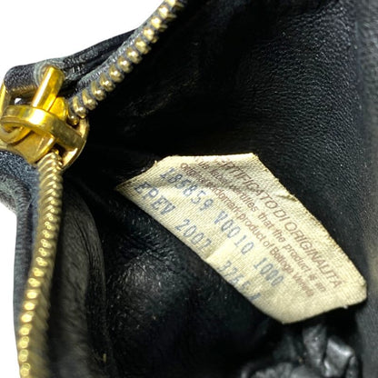 Bottega Veneta Intrecciato Coin Case Purse Compact Leather Black
