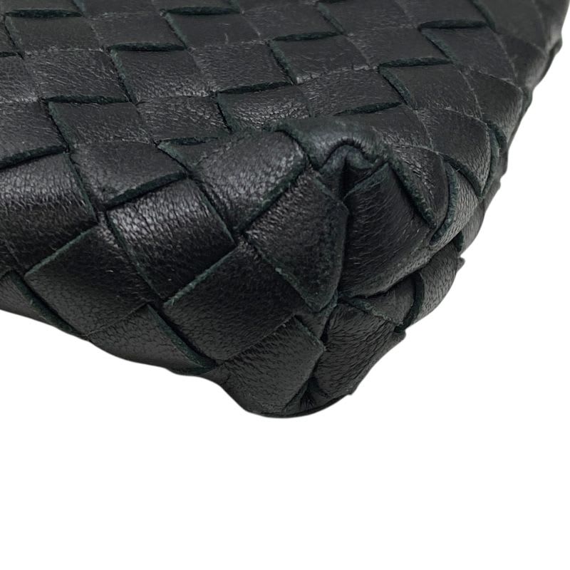 Bottega Veneta Intrecciato Coin Case Purse Compact Leather Black