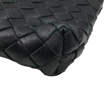 Bottega Veneta Intrecciato Coin Case Purse Compact Leather Black