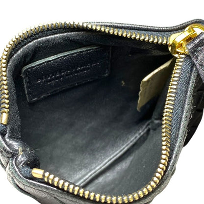Bottega Veneta Intrecciato Coin Case Purse Compact Leather Black