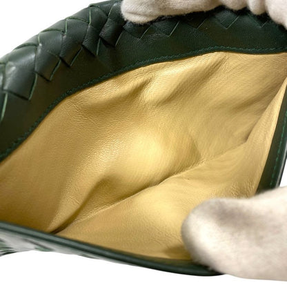 Bottega Veneta Intrecciato Bifold Long Wallet Billfold Leather Green
