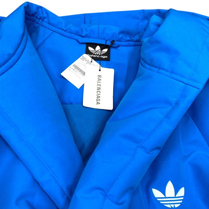 Unused Exhibit Balenciaga X Adidas Bathrobe Coat With Belt Outerwear Blue 23SS