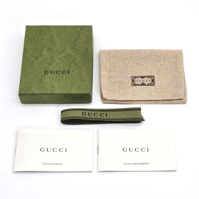 Gucci Double G Key Chain Holder Silver Tone Metal Total Length 10.25 cm