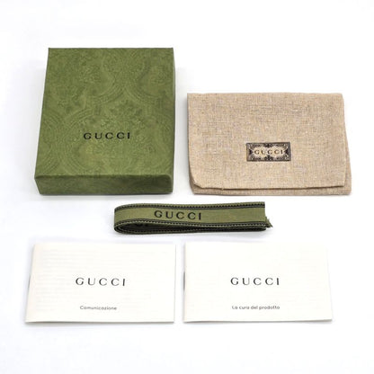 Gucci Double G Key Chain Holder Silver Tone Metal Total Length 10.25 cm
