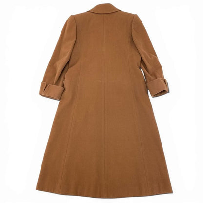 Saint Laurent Yves YSL Gold Button Wool Long Coat S Camel See Image Vintage