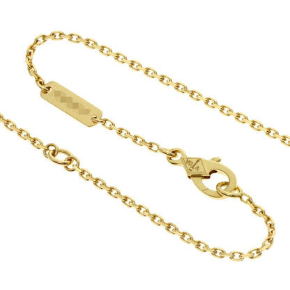 Van Cleef & Arpels Vintage Alhambra Guilloche Necklace 18K Yellow Gold Women's