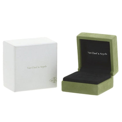 Van Cleef & Arpels Vintage Alhambra Onyx 1P Diamond Ring 18K Yellow Gold Women's