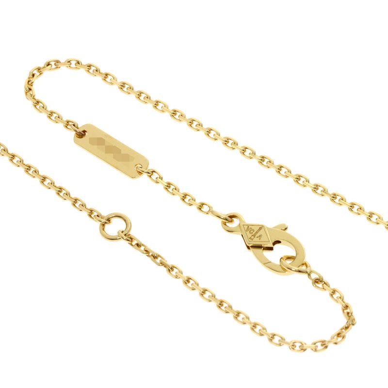 Van Cleef & Arpels Vintage Alhambra Diamond Necklace 18K Yellow Gold Women's