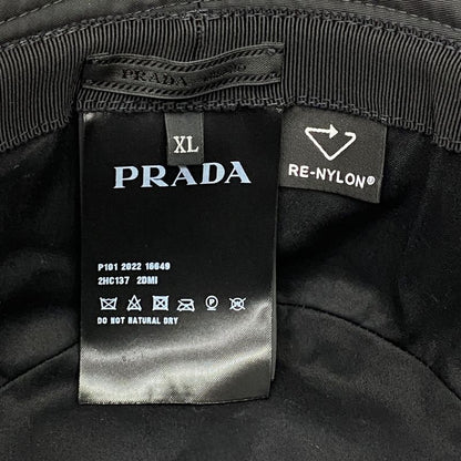 Em4900 Prada Hat 2hc137 Bucket Hat Bucket Hat Nylon Triangle Logo Plate XL Prada