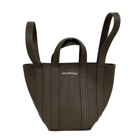 Balenciaga Tote Bag Everyday XS North South 672793 Gray Beige Leather
