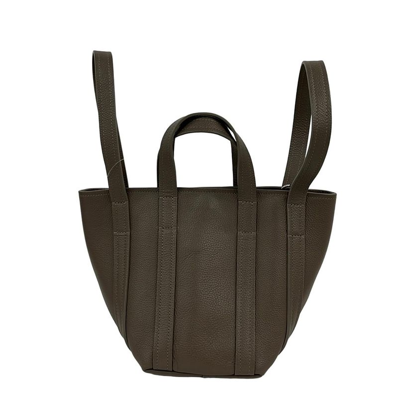 Balenciaga Tote Bag Everyday XS North South 672793 Gray Beige Leather