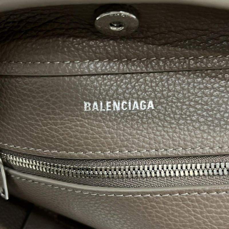 Balenciaga Tote Bag Everyday XS North South 672793 Gray Beige Leather
