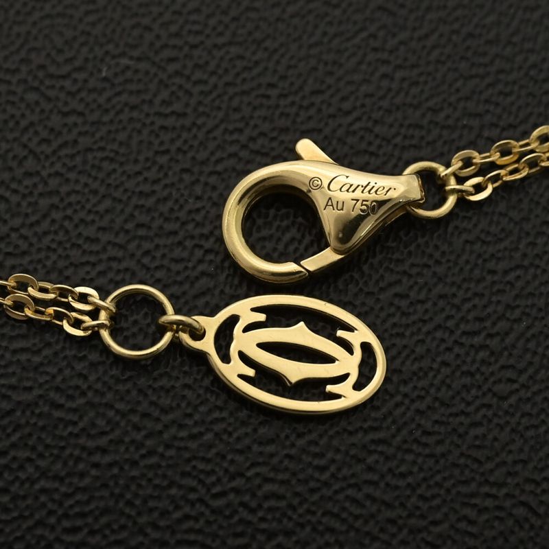 Cartier Trinity De Cartier Necklace Pendant 18ky+w+p 7503 Colors-3.6g Gold