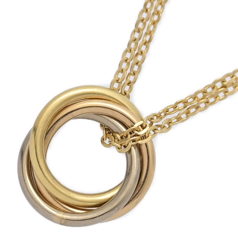 Cartier Trinity De Cartier Necklace Pendant 18ky+w+p 7503 Colors-3.6g Gold