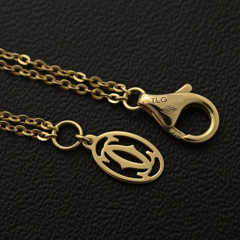 Cartier Trinity De Cartier Necklace Pendant 18ky+w+p 7503 Colors-3.6g Gold