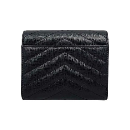 Saint Laurent Trifold Wallet Monogram Compact Threefold Wallet 403943 Textured