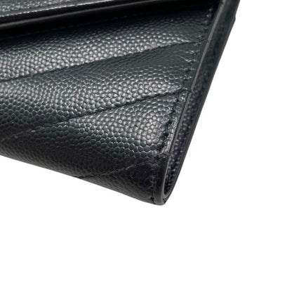 Saint Laurent Trifold Wallet Monogram Compact Threefold Wallet 403943 Textured