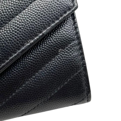 Saint Laurent Trifold Wallet Monogram Compact Threefold Wallet 403943 Textured
