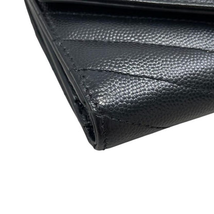 Saint Laurent Trifold Wallet Monogram Compact Threefold Wallet 403943 Textured