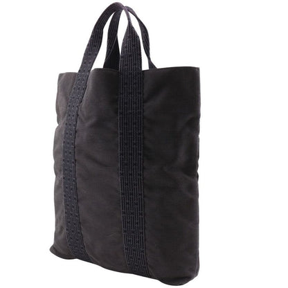 Hermes Her Line Cabas Tote Bag Nylon Canvas Gray Unisex Handbag