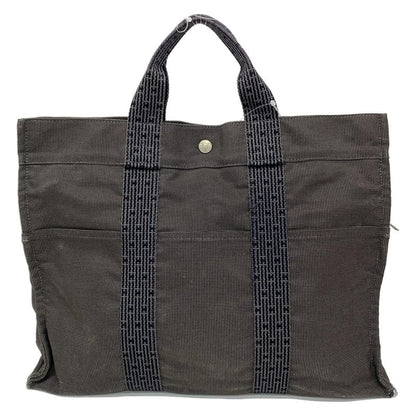 Hermes Handbag Her Line Tote MM Gray X Black Old Shape Hardware