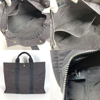 Hermes Handbag Her Line MM Canvas Gray